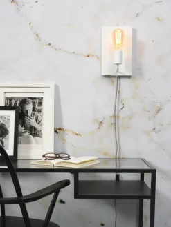 it's about RoMi Wandlamp ijzer Madrid b.15xh.25cm wit L