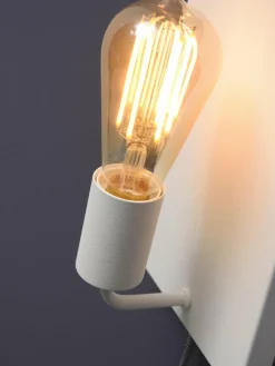 it's about RoMi Wandlamp ijzer Madrid b.15xh.25cm wit L