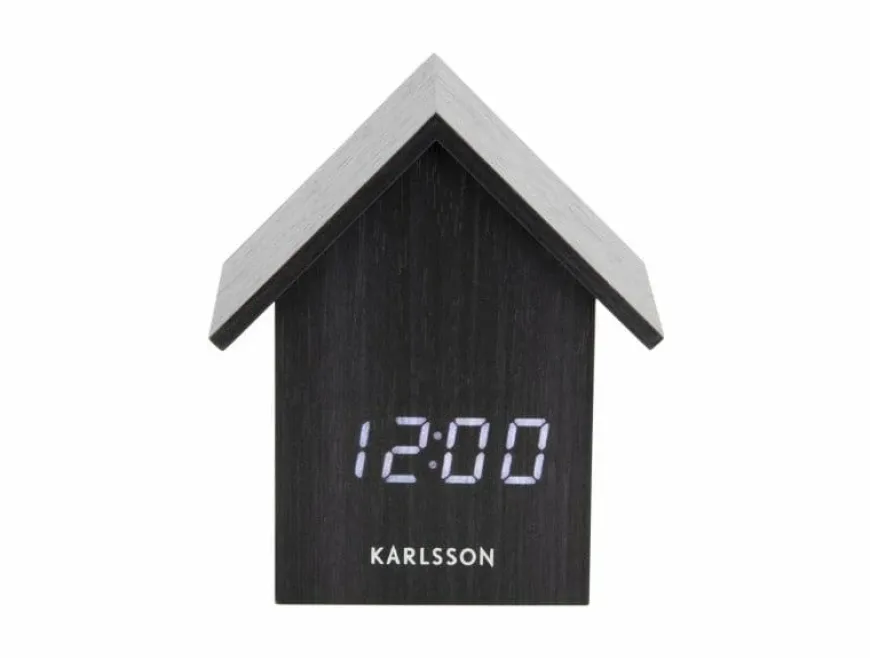 Karlsson Alarm Clock House LED zwart