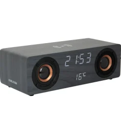 Karlsson Alarmklok Classic BT speaker Radio met telefoonoplader zwart