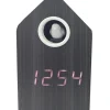 Karlsson Alarmklok Cuckoo LED zwart hout veneer
