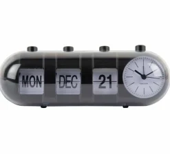 Karlsson Alarmklok Retro Tube Calender Flip zwart