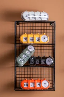 Karlsson Alarmklok Retro Tube Calender Flip zwart