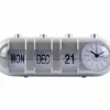 Karlsson Alarmklok Retro Tube Calender Flip zilver