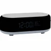 Karlsson Alarmklok Vogue met telefoonoplader en bluetooth zwart