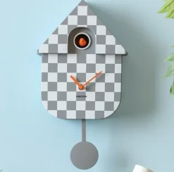 Karlsson Klok Modern Cuckoo Checker grijs