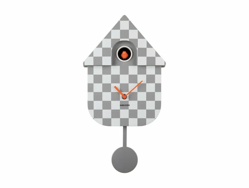 Karlsson Klok Modern Cuckoo Checker grijs