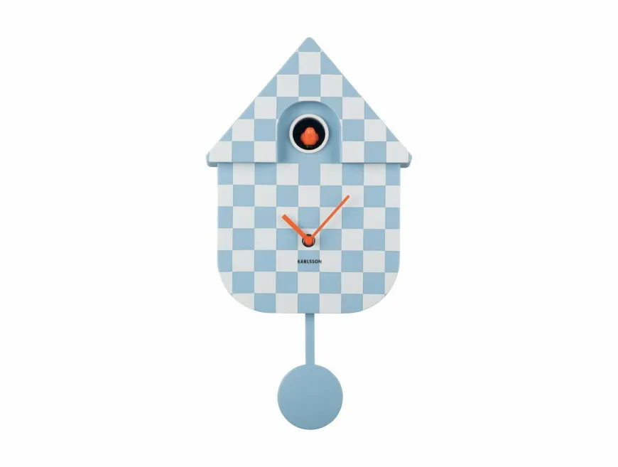 Karlsson Klok Modern Cuckoo Checker zacht blauw