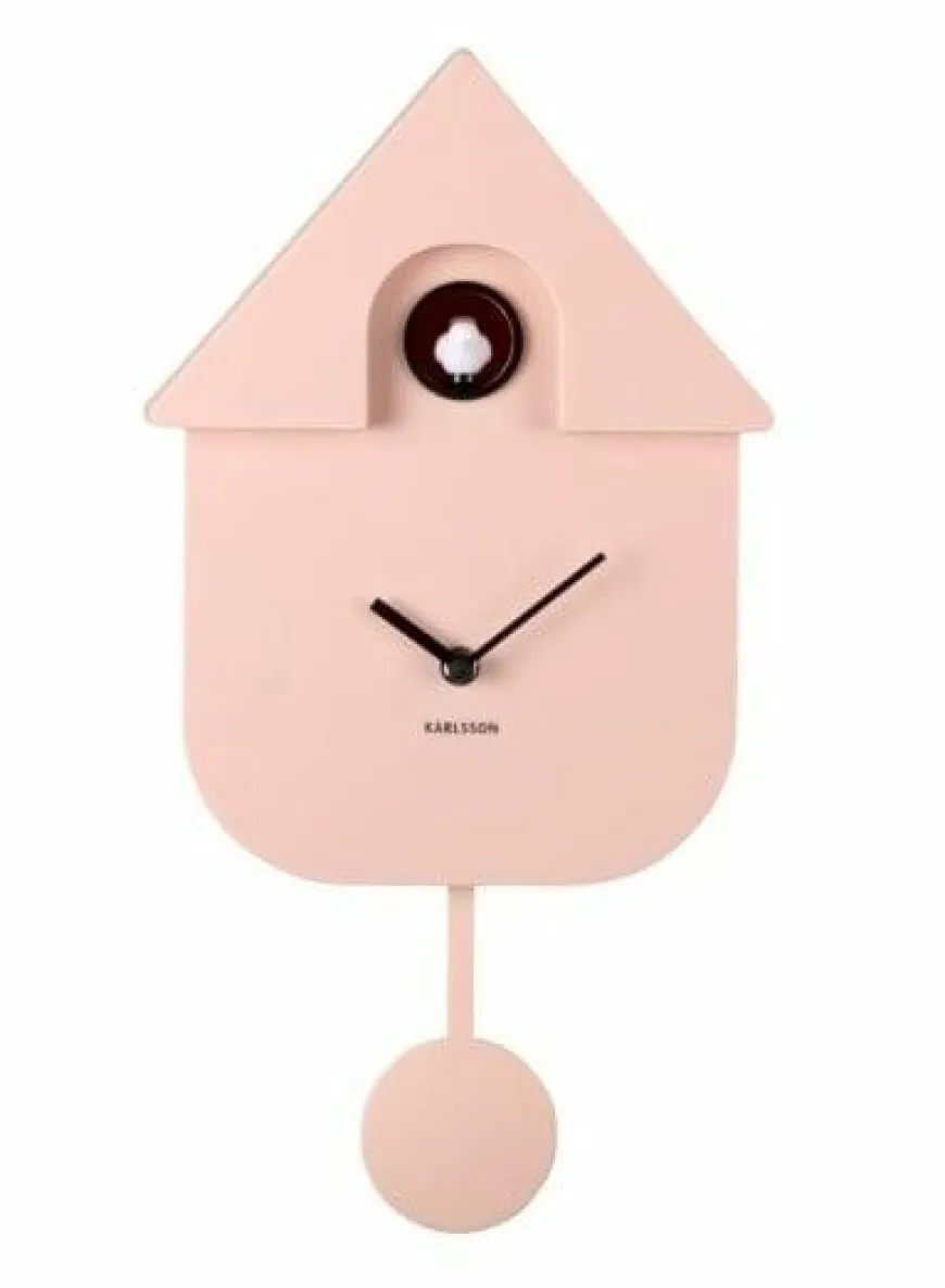 Karlsson Klok Modern Cuckoo - Licht roze
