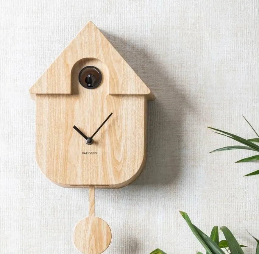 Karlsson Klok Modern Cuckoo - licht bruin