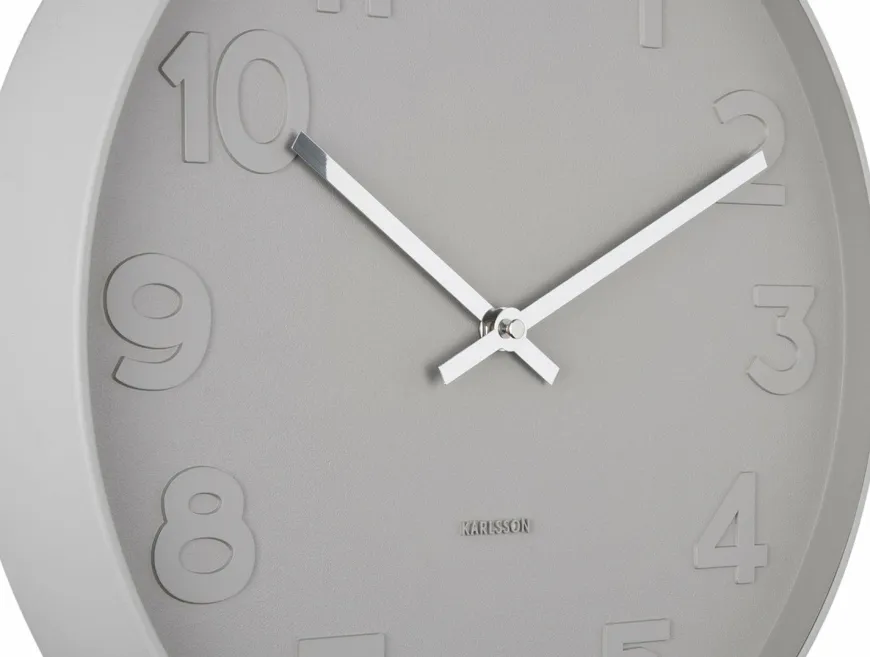 Karlsson Klok Mr. Grey Numbers grijs Ø 37.5 cm
