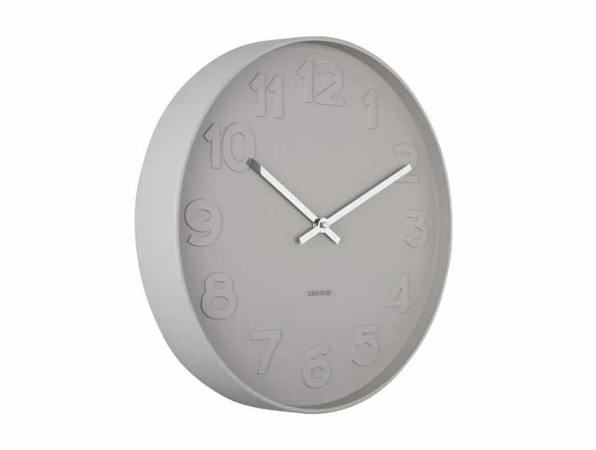 Karlsson Klok Mr. Grey Numbers grijs Ø 37.5 cm