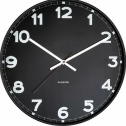 Karlsson Klok new classic medium zwart Ø 40,5 cm