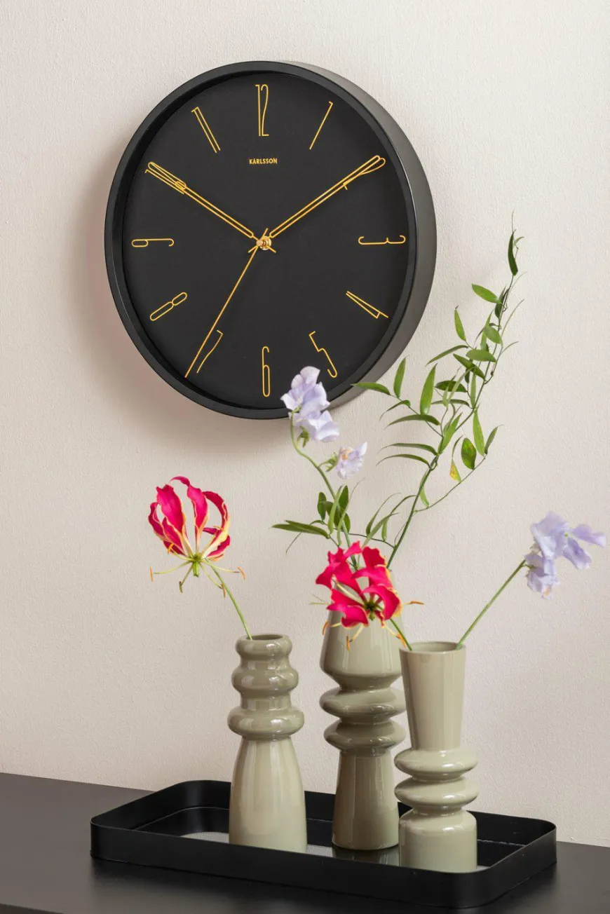 Karlsson Wandklok Belle Numbers zwart Ø 35 cm