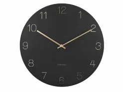 Karlsson Wandklok Charm Engraved Numbers zwart Ø 40 cm