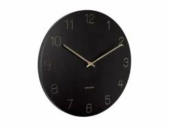 Karlsson Wandklok Charm Engraved Numbers zwart Ø 40 cm