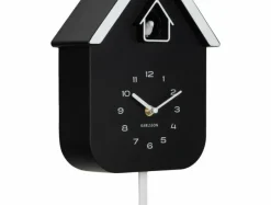 Karlsson Wandklok Dupla Color Cuckoo zwart met wit