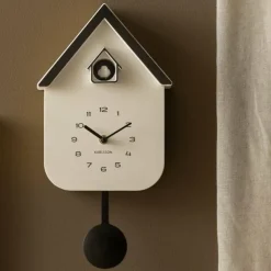 Karlsson Wandklok Dupla Color Cuckoo wit met zwart