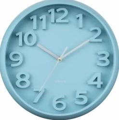 Karlsson Wandklok Elevated Classic Numbers misty blauw