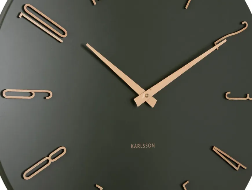 Karlsson Wandklok Esmerado groot luxury groen