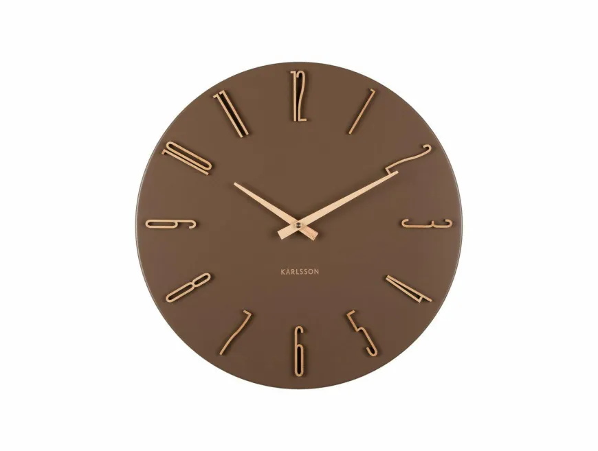 Karlsson Wandklok Esmerado mocca bruin