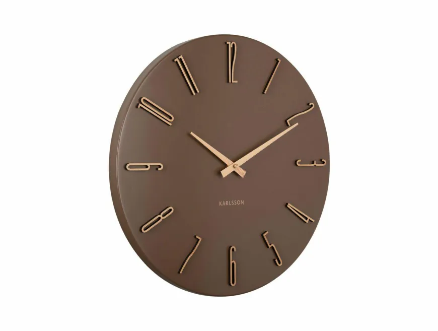 Karlsson Wandklok Esmerado mocca bruin