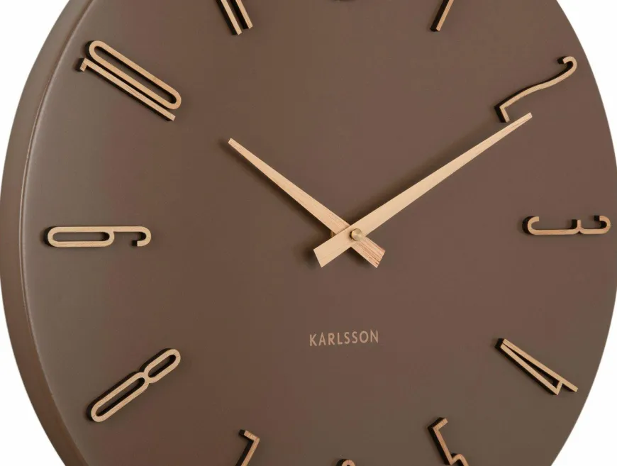 Karlsson Wandklok Esmerado mocca bruin