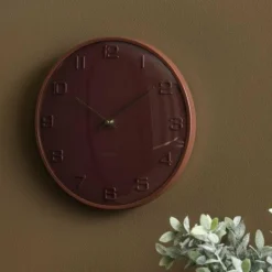 Karlsson Wandklok Fuerte Dome burgundy rood
