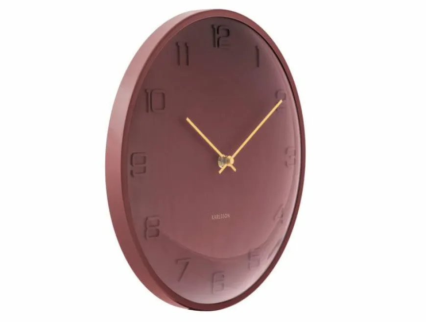 Karlsson Wandklok Fuerte Dome burgundy rood