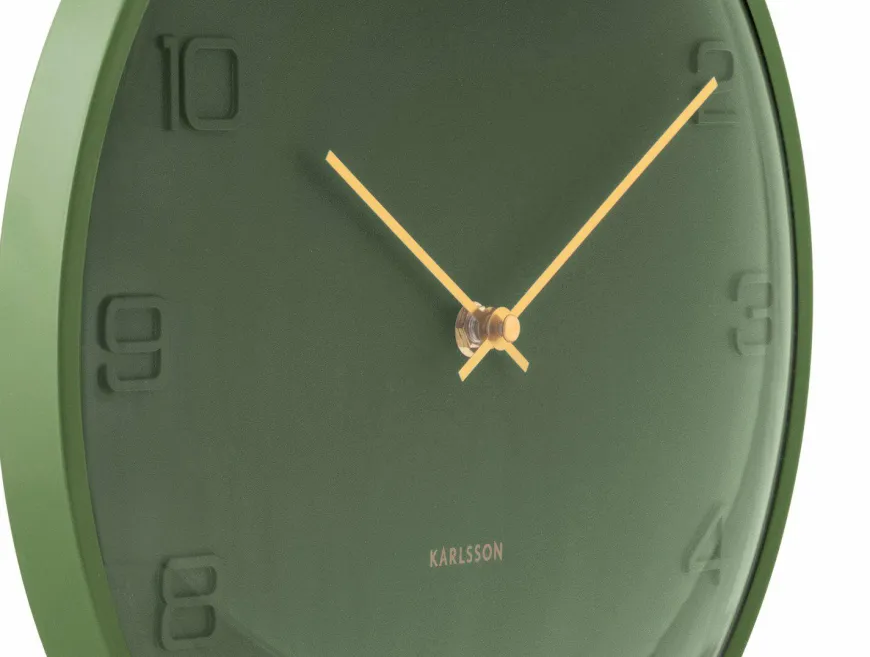 Karlsson Wandklok Fuerte Dome luxury groen