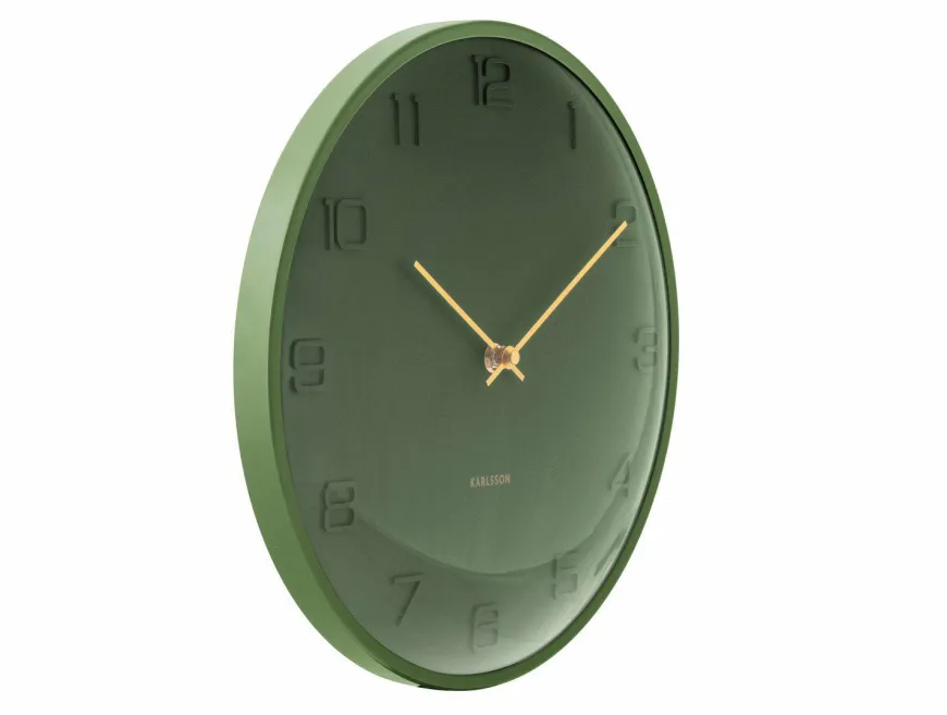 Karlsson Wandklok Fuerte Dome luxury groen