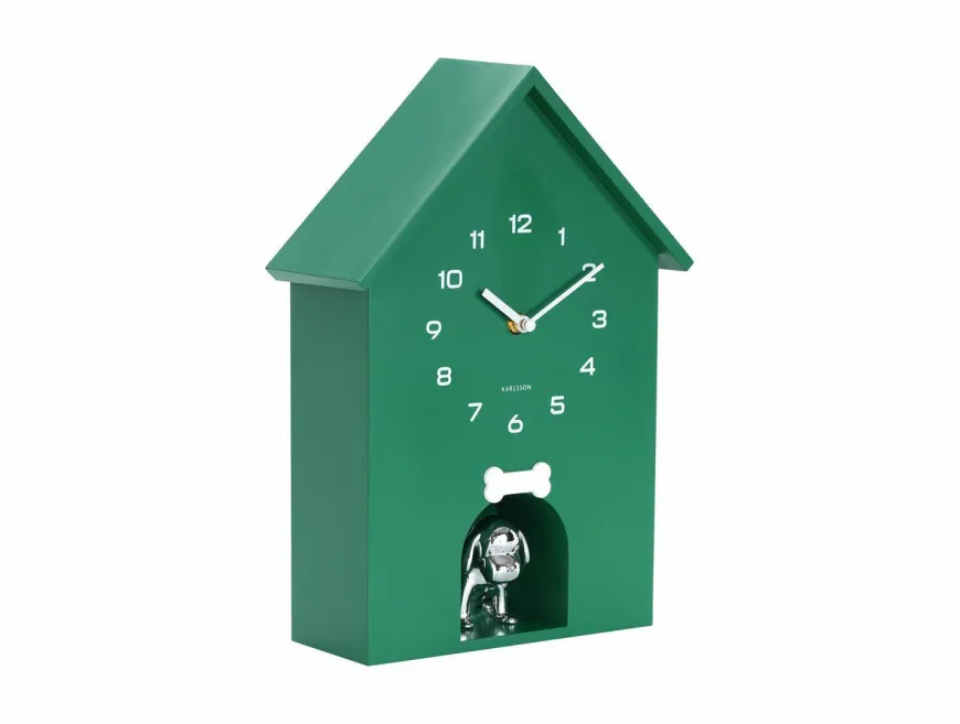 Karlsson Wandklok Garding Doggy retro groen