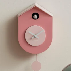 Karlsson Wandklok Grato Cuckoo tan rose met zachtroze