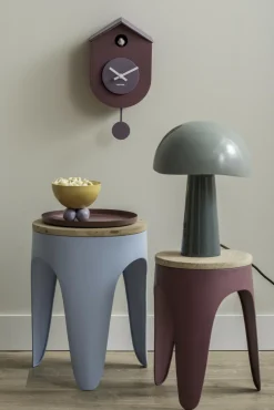 Karlsson Wandklok Grato Cuckoo mauve purple met lavendel paars
