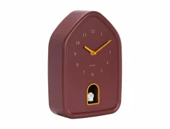 Karlsson Wandklok Modern Doggy burgundy rood
