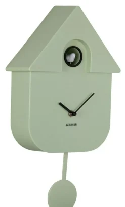 Karlsson Wandklok Modern Cuckoo ABS zacht groen