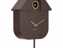 Karlsson Wandklok Modern Cuckoo Oro Earth bruin