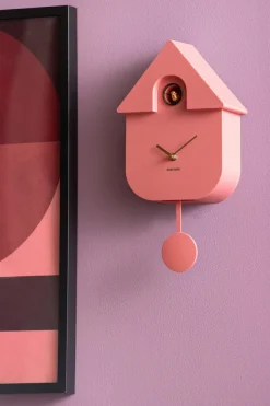 Karlsson Wandklok Modern Cuckoo Oro Roze