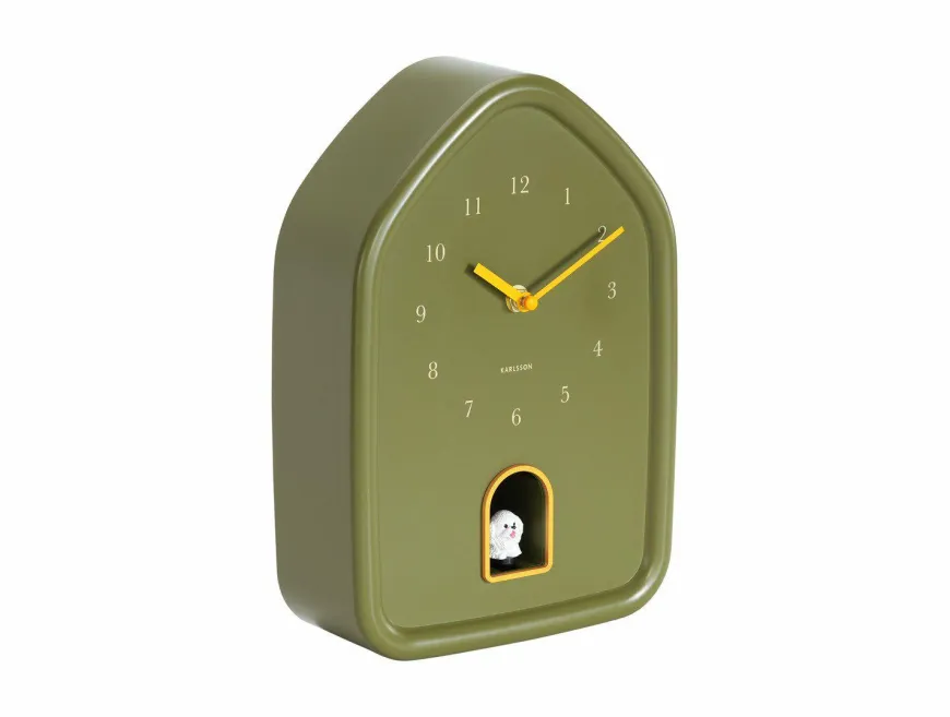 Karlsson Wandklok Modern Doggy luxury groen
