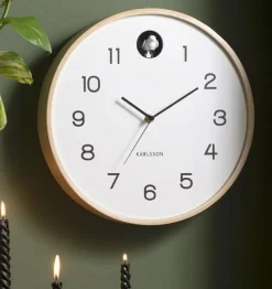 Karlsson Wandklok Natural Cuckoo wit Ø 31.5 cm