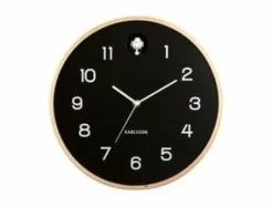 Karlsson Wandklok Natural Cuckoo zwart Ø 31.5 cm
