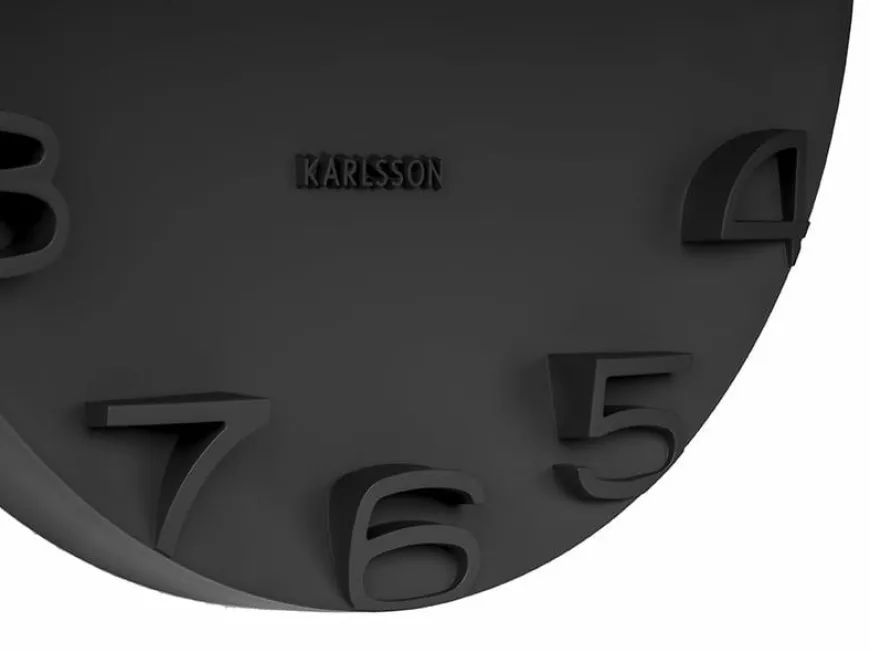Karlsson Wandklok On The Edge zwart Ø 42