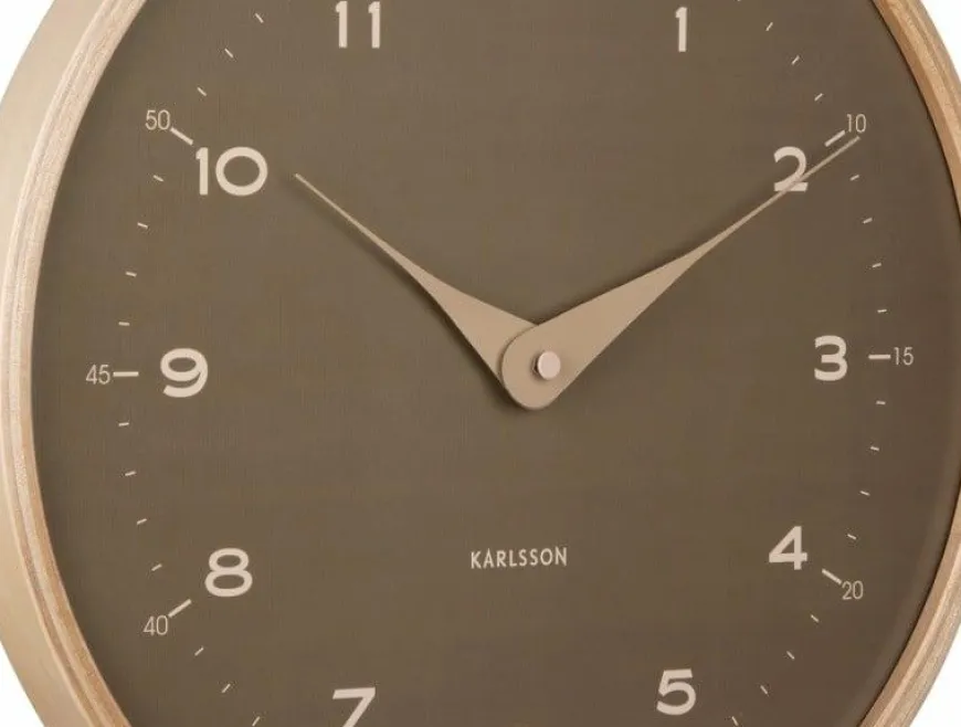 Karlsson Wandklok Osado Dome mosgroen