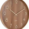 Karlsson Wandklok Pure Large donkerbruin Ø 60 cm