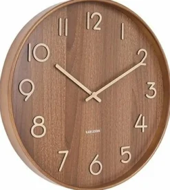 Karlsson Wandklok Pure Large donkerbruin Ø 60 cm