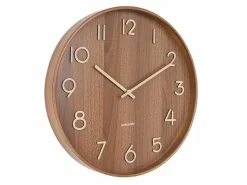 Karlsson Wandklok Pure Large donkerbruin Ø 60 cm