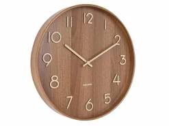 Karlsson Wandklok Pure Large donkerbruin Ø 60 cm