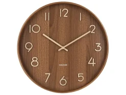 Karlsson Wandklok Pure Large donkerbruin Ø 60 cm