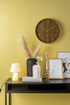 Karlsson Wandklok Pure Medium Dark Wood Ø 40 cm