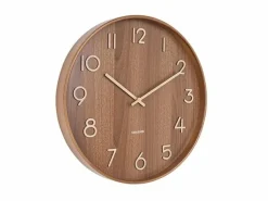 Karlsson Wandklok Pure Medium Dark Wood Ø 40 cm
